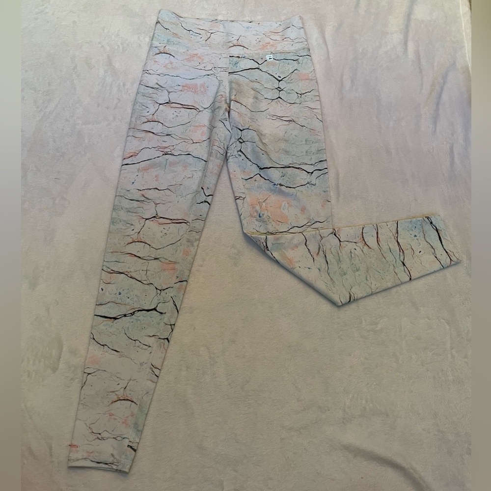 Body language sportswear  Marble blue pink high rise leggings